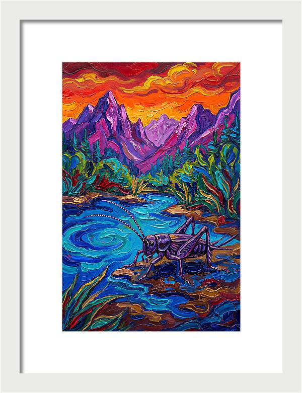 Cricket In Vibrant Landscape