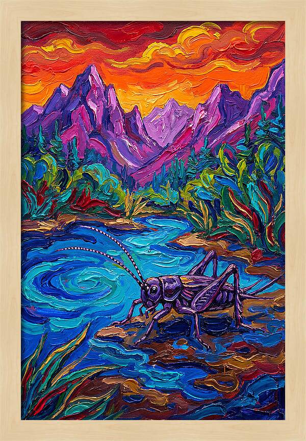 Cricket In Vibrant Landscape
