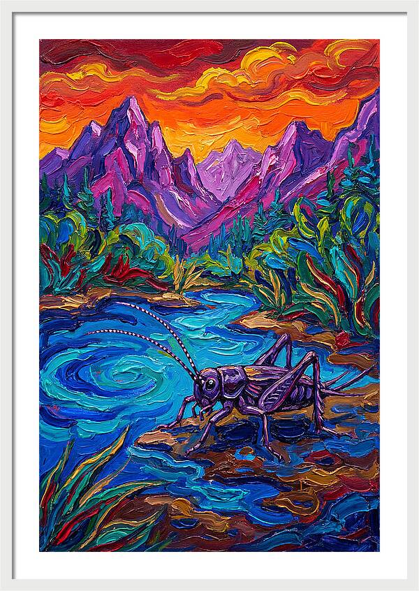 Cricket In Vibrant Landscape