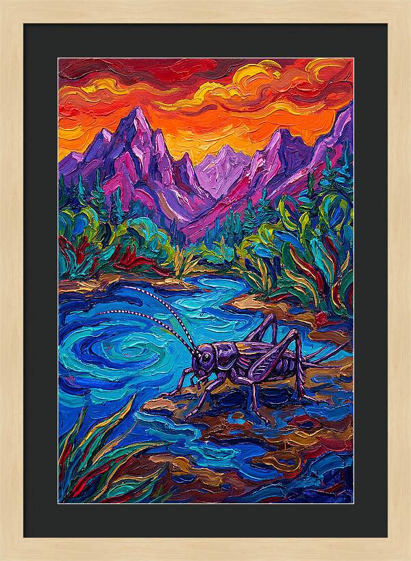 Cricket In Vibrant Landscape