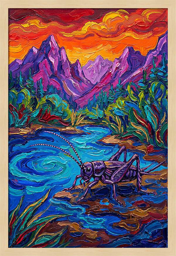 Cricket In Vibrant Landscape