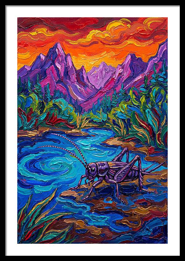 Cricket In Vibrant Landscape