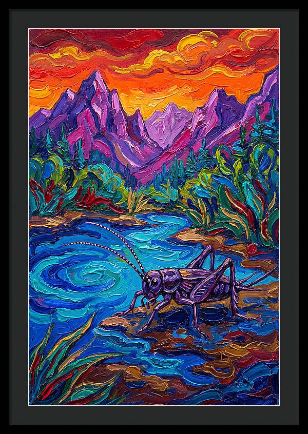 Cricket In Vibrant Landscape