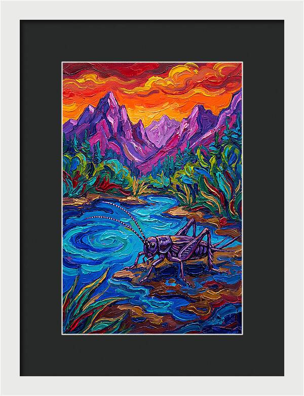 Cricket In Vibrant Landscape