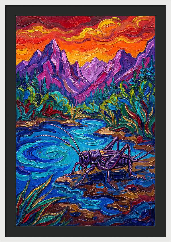 Cricket In Vibrant Landscape