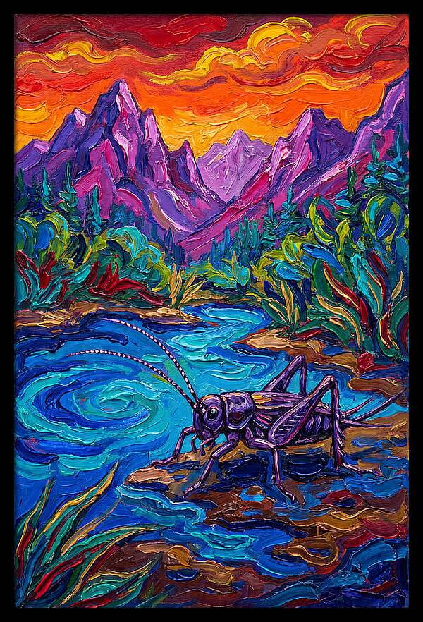 Cricket In Vibrant Landscape