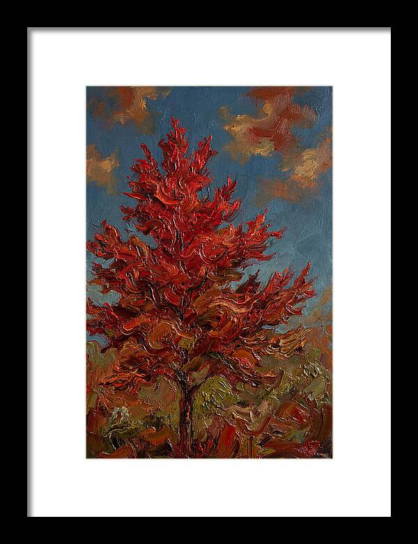 Crimson Maple Tree Ablaze