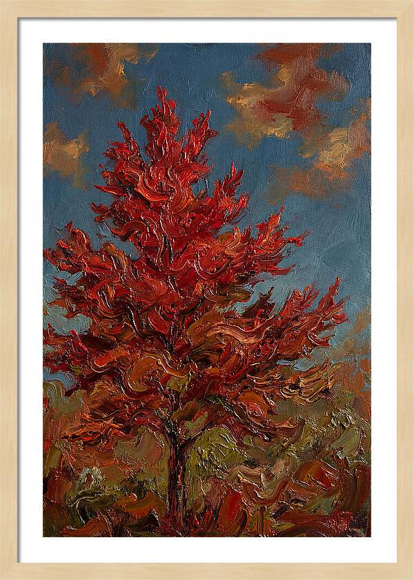 Crimson Maple Tree Ablaze