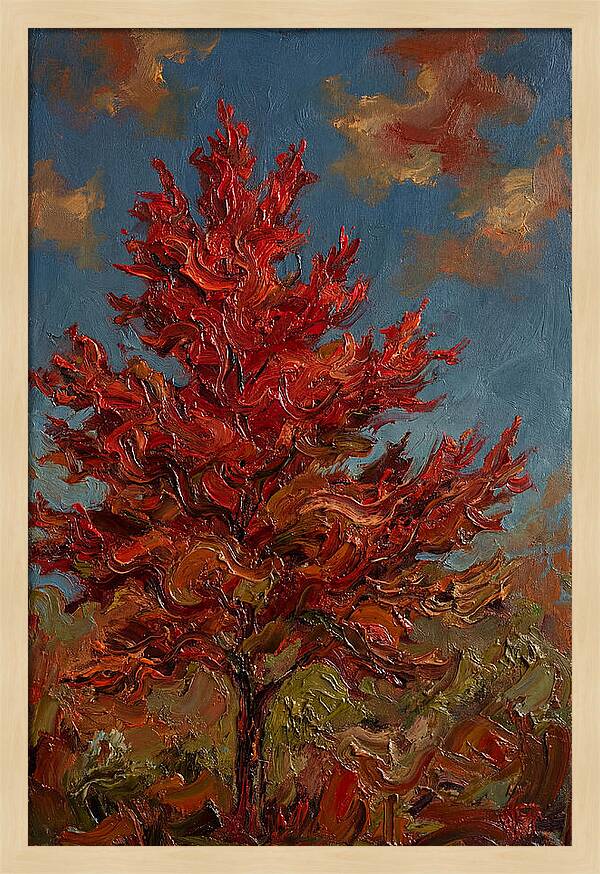 Crimson Maple Tree Ablaze