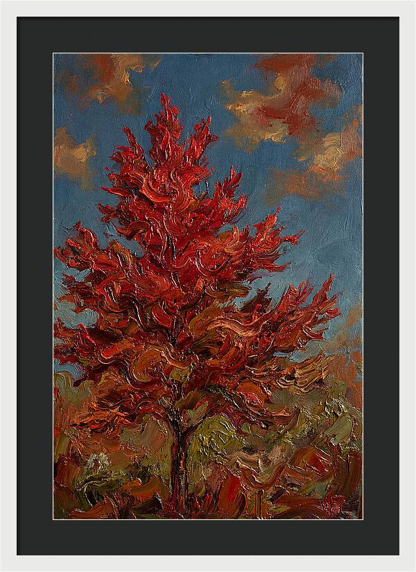 Crimson Maple Tree Ablaze