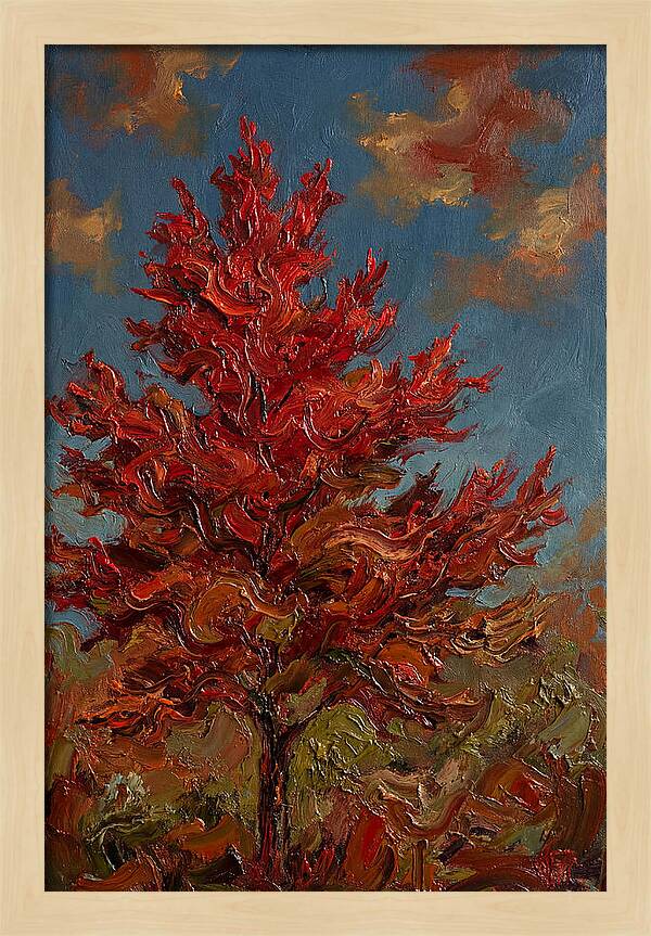 Crimson Maple Tree Ablaze