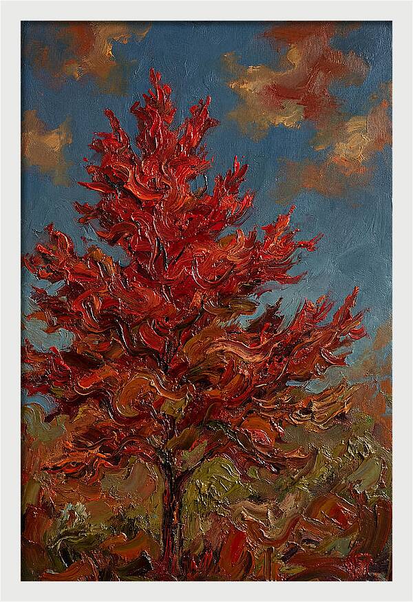 Crimson Maple Tree Ablaze