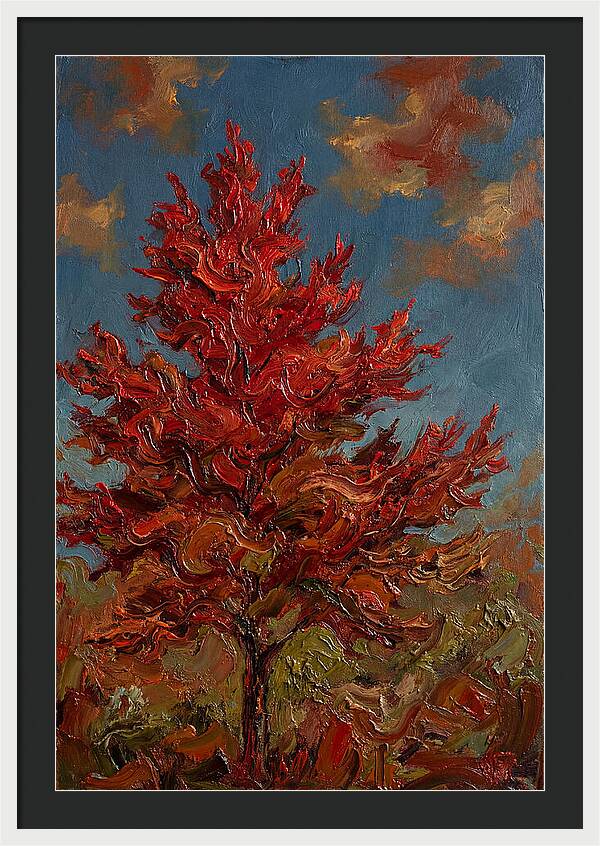 Crimson Maple Tree Ablaze