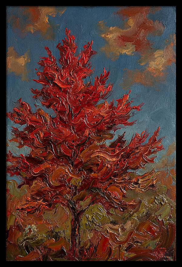 Crimson Maple Tree Ablaze