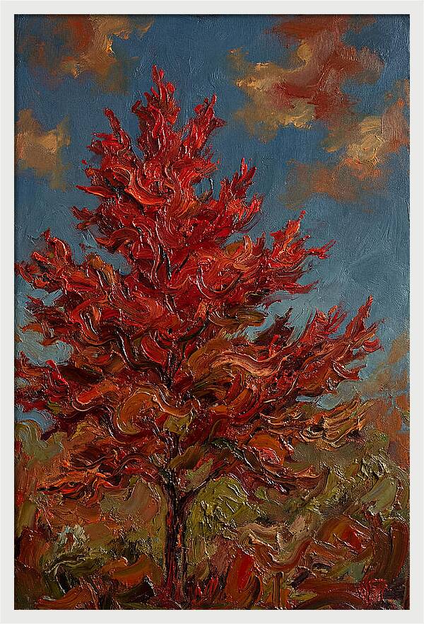 Crimson Maple Tree Ablaze