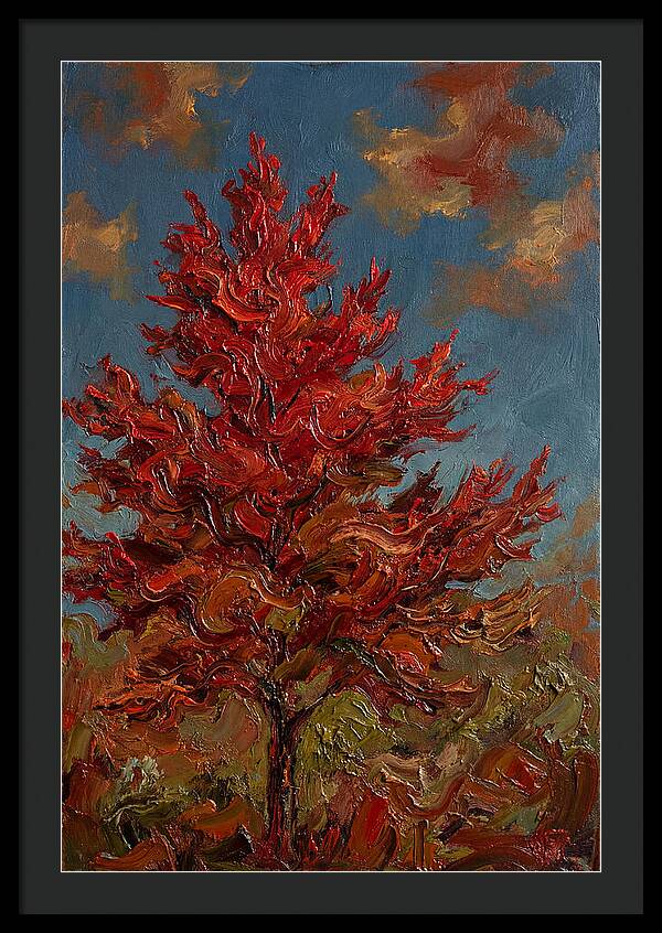 Crimson Maple Tree Ablaze