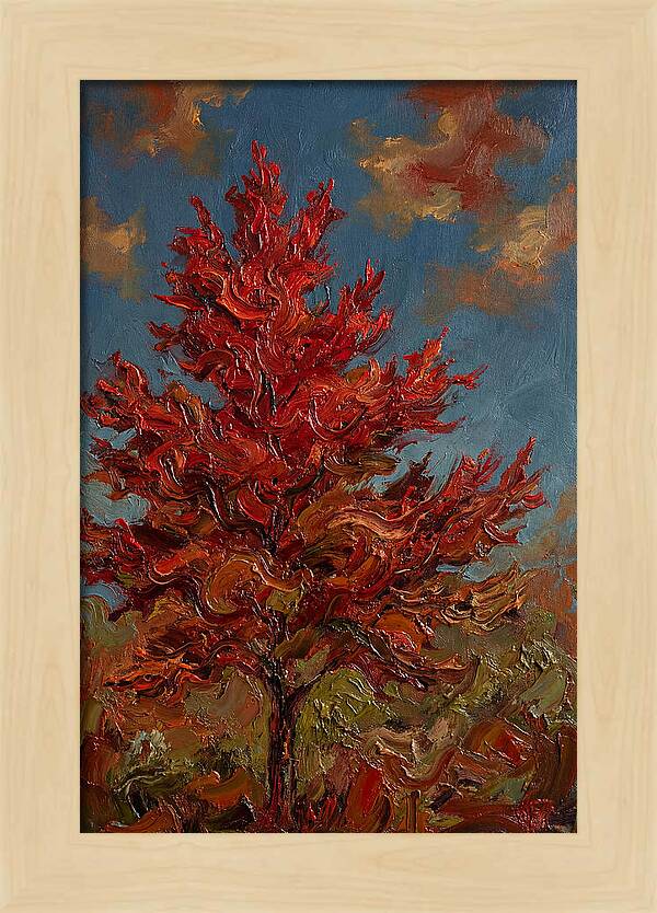 Crimson Maple Tree Ablaze