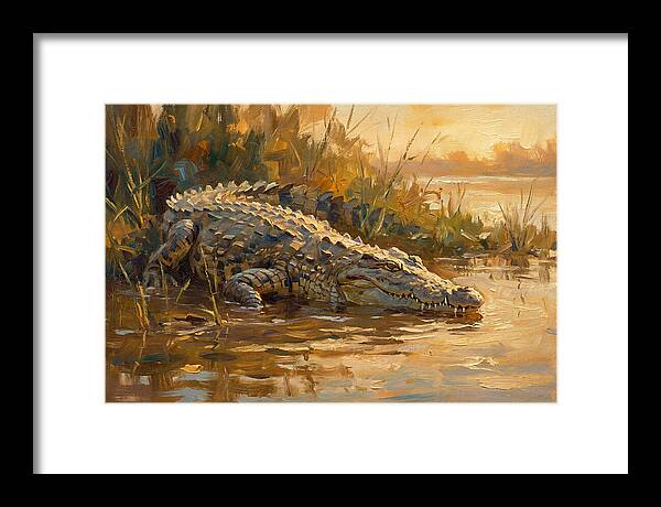 Crocodile At Dusk