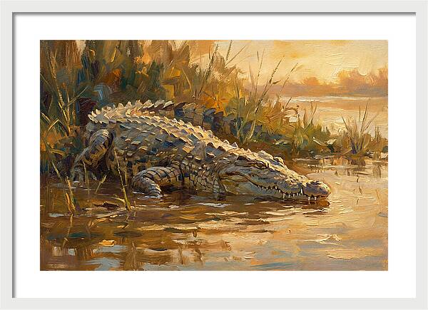Crocodile At Dusk