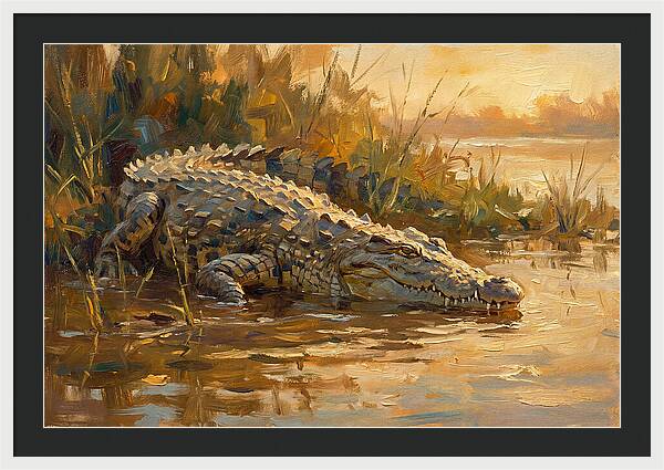 Crocodile At Dusk