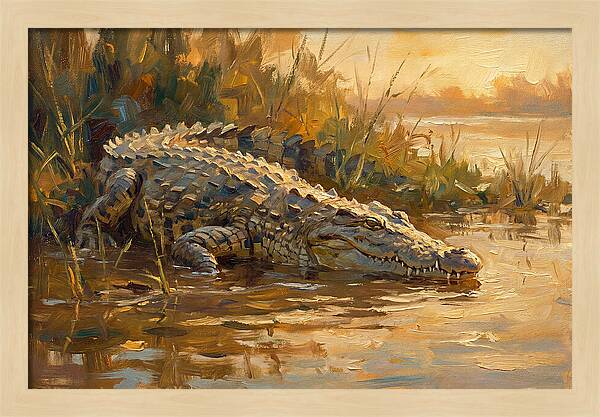 Crocodile At Dusk