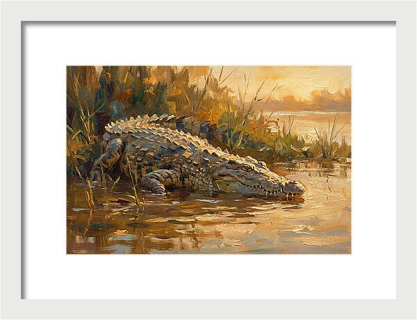 Crocodile At Dusk