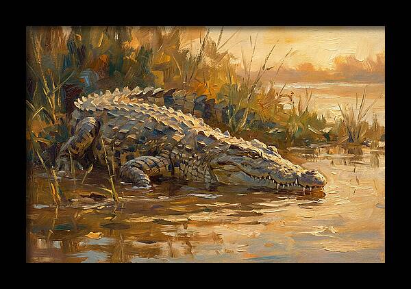 Crocodile At Dusk