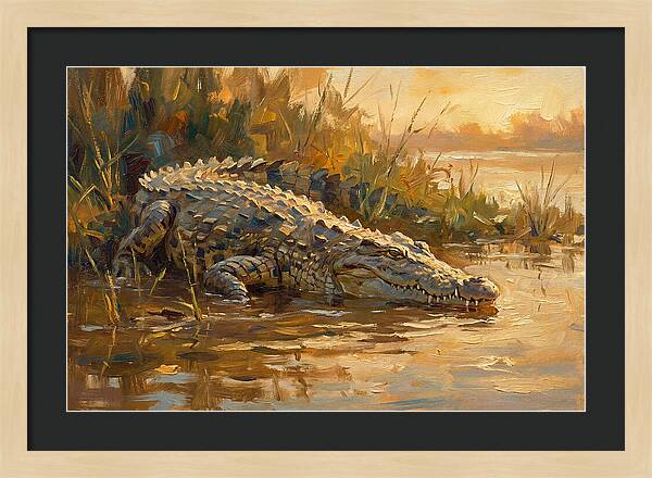 Crocodile At Dusk