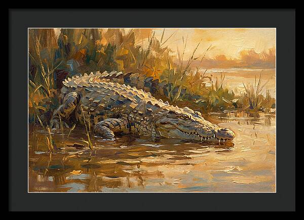 Crocodile At Dusk