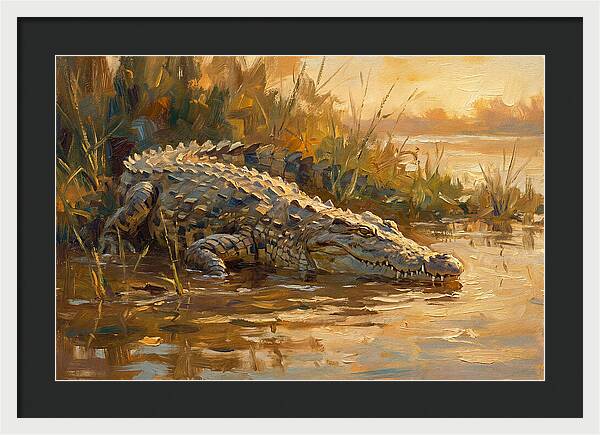Crocodile At Dusk