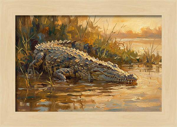 Crocodile At Dusk