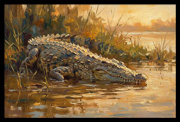 Crocodile At Dusk