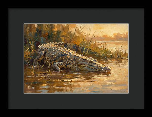 Crocodile At Dusk
