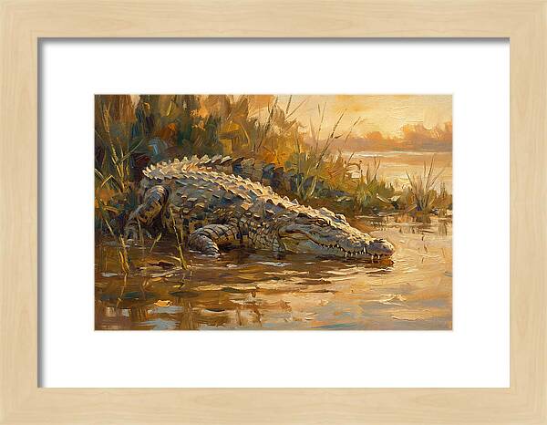 Crocodile At Dusk