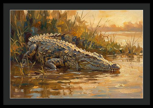 Crocodile At Dusk
