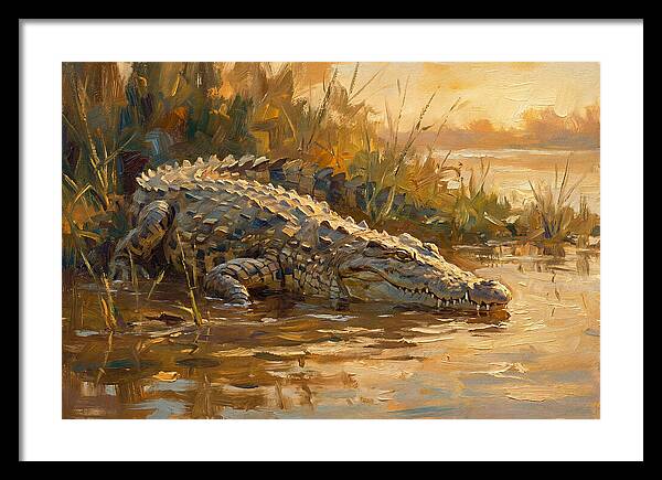 Crocodile At Dusk