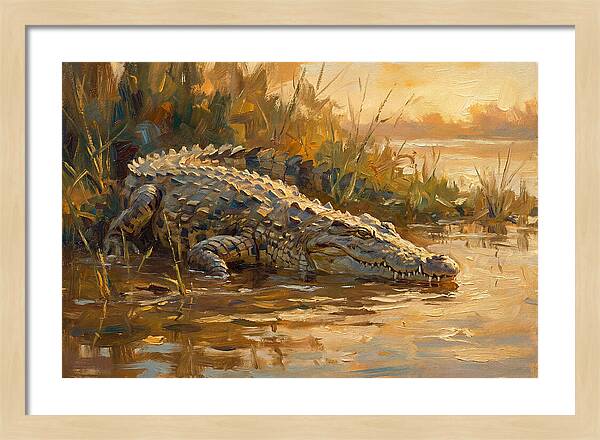 Crocodile At Dusk