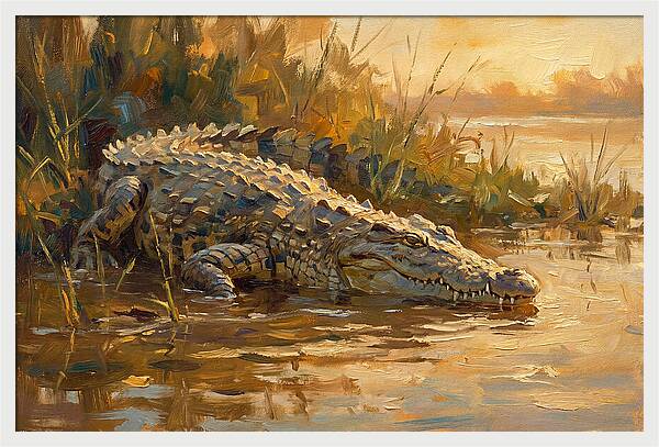 Crocodile At Dusk
