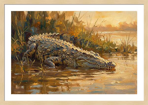 Crocodile At Dusk