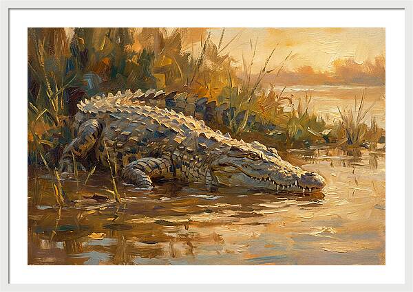 Crocodile At Dusk