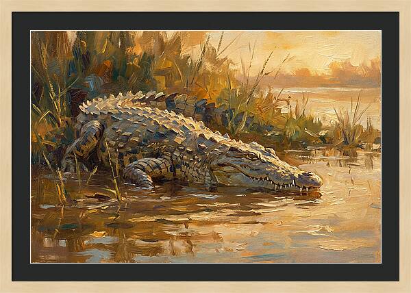 Crocodile At Dusk