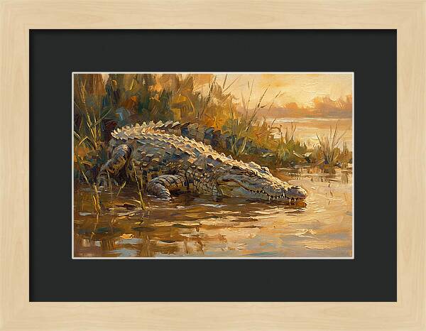 Crocodile At Dusk