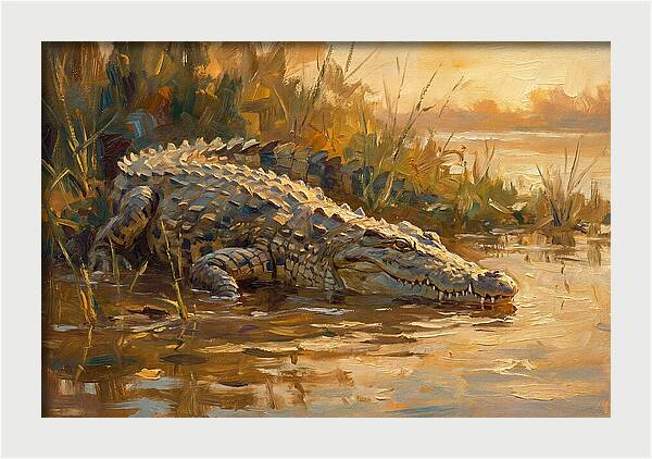 Crocodile At Dusk