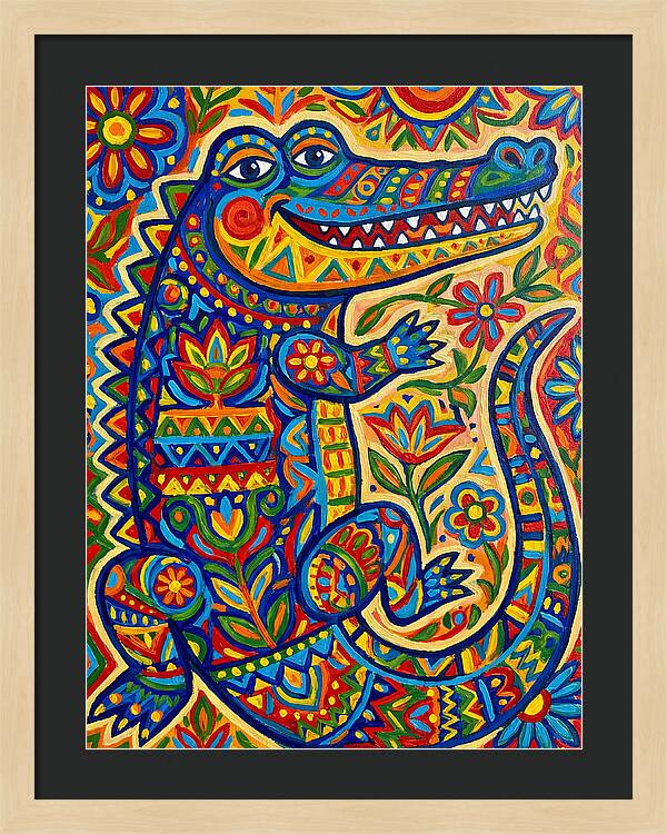 Crocodile Folk Art