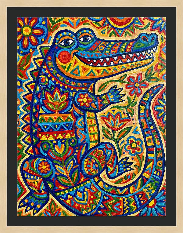 Crocodile Folk Art