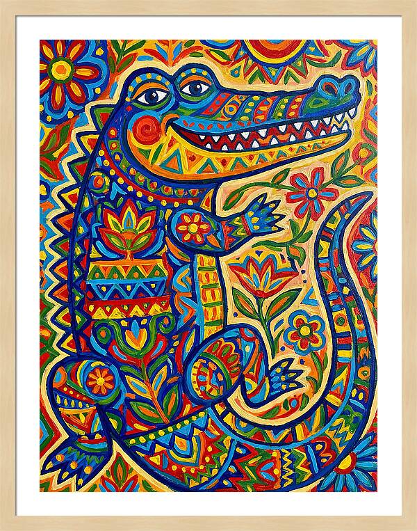 Crocodile Folk Art