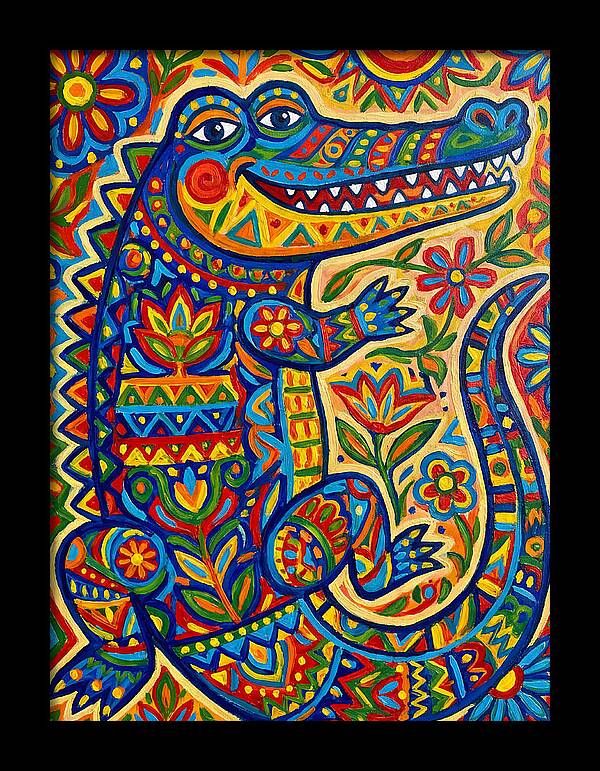 Crocodile Folk Art