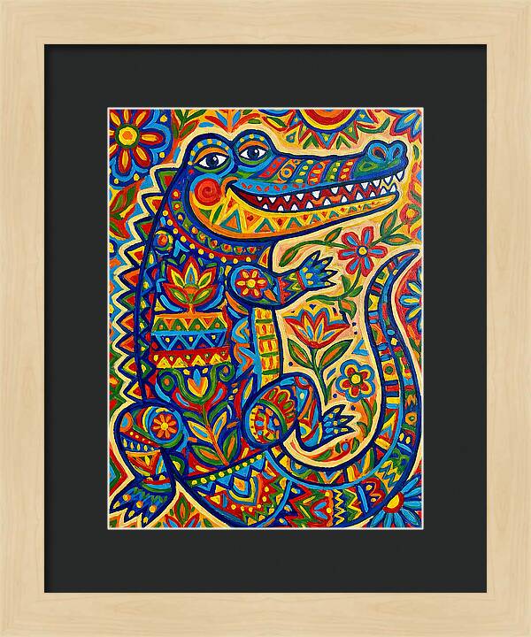 Crocodile Folk Art