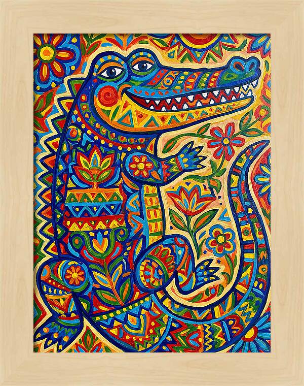 Crocodile Folk Art