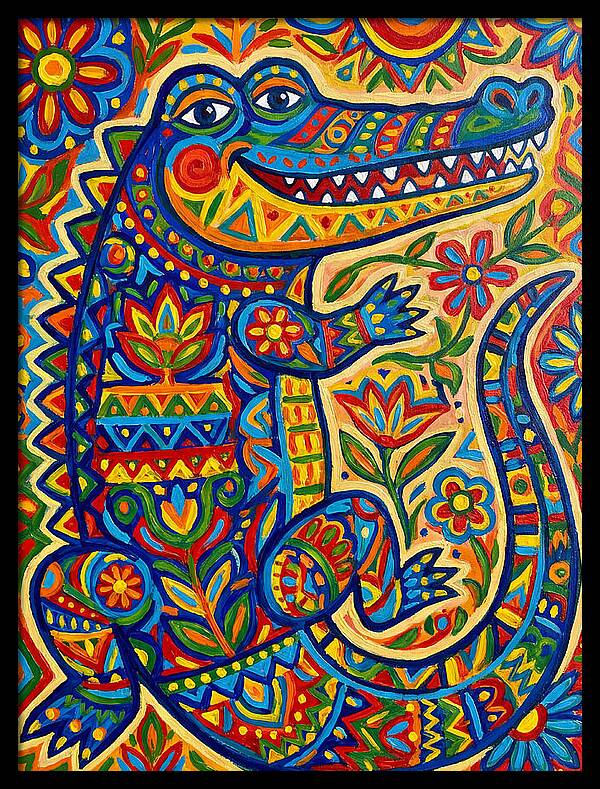 Crocodile Folk Art